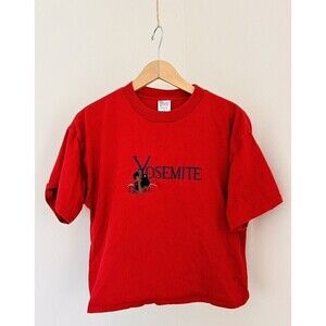 Vintage 90s Desert Heat Yosemite CA Embroidered Single Stitch Tee Crop Adult XL